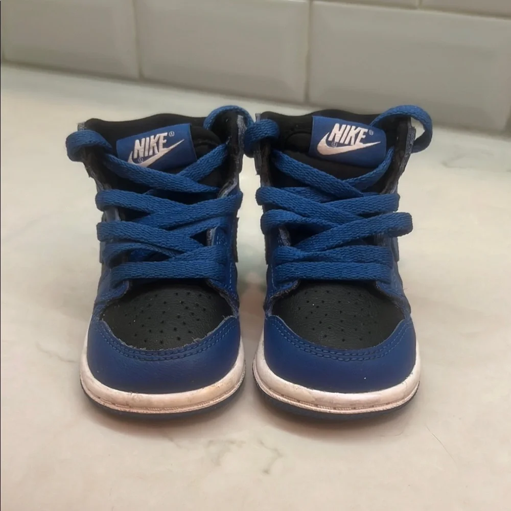 Nike Blue and Black High-Top Sneakers